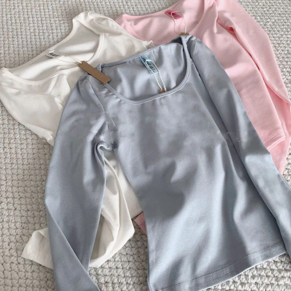 Kim Scoop Neck Long Sleeve Top - Image 3