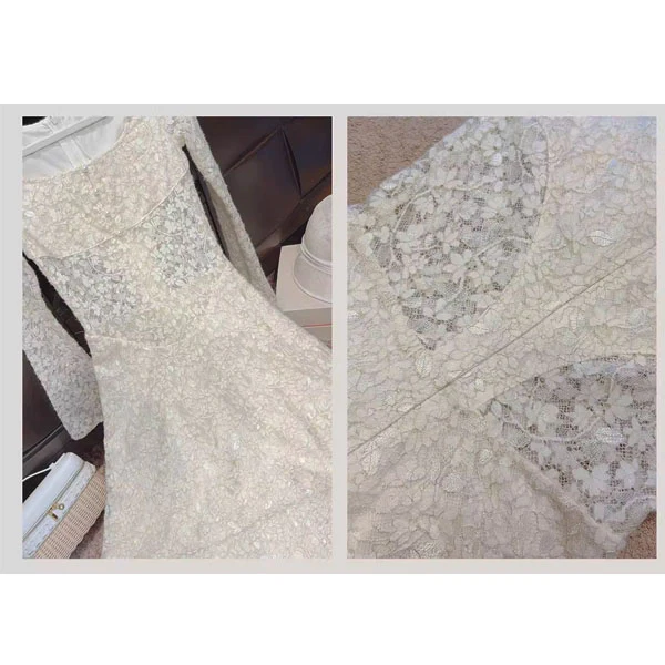Kimora Floral Lace Long Sleeve Square Neck Maxi Dress - Image 10
