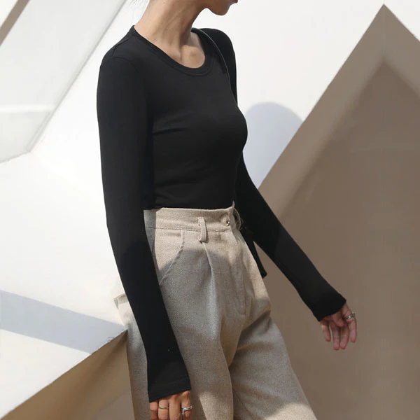 Kira Everyday Basic Long Sleeve Top - Image 6