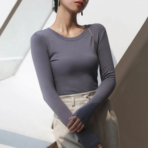 Kira Everyday Basic Long Sleeve Top - Image 7