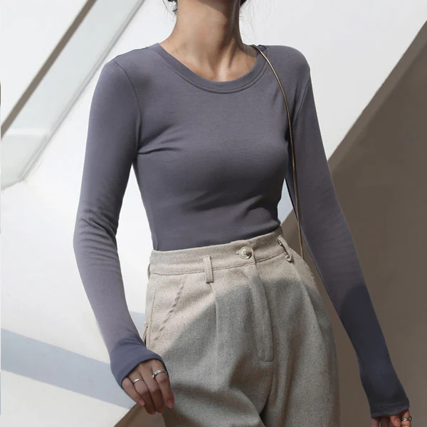 Kira Everyday Basic Long Sleeve Top - Image 8