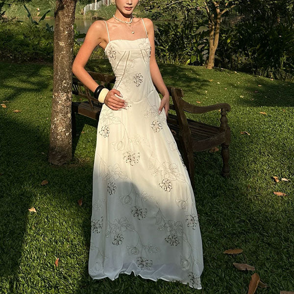 Krissy Ivory Bloom Floral Embroidered Maxi Dress - Image 7