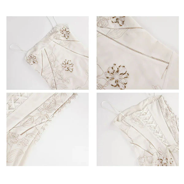 Krissy Ivory Bloom Floral Embroidered Maxi Dress - Image 8