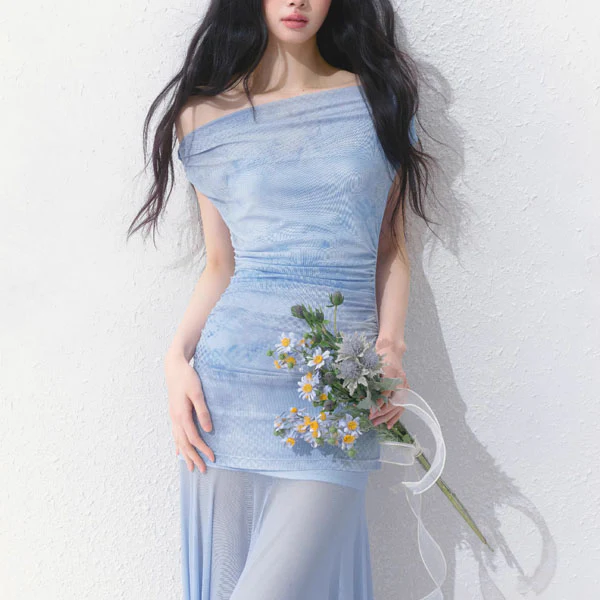 Kristy Ethereal Off-Shoulder Bodycon Tube Dress Set - Image 3