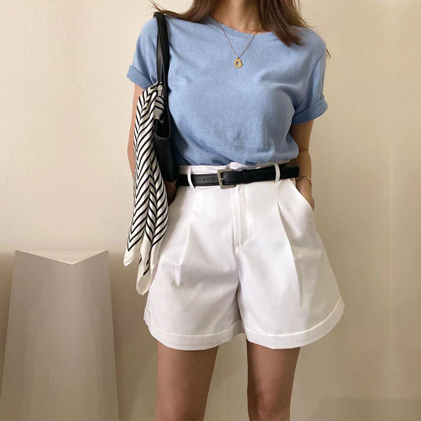 Krystal Elegant High Waisted Culotte Shorts
