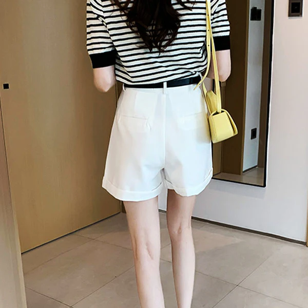 Krystal Elegant High Waisted Culotte Shorts - Image 3