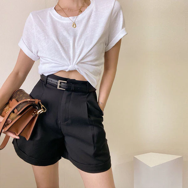 Krystal Elegant High Waisted Culotte Shorts - Image 6