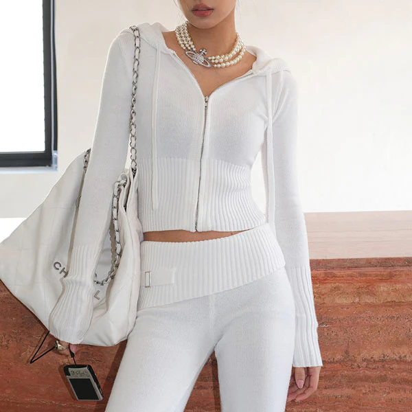 Kyler 2 Pc Long Sleeve Hoodie Tracksuit Set - Image 10