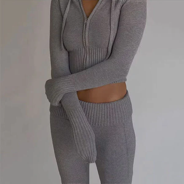 Kyler 2 Pc Long Sleeve Hoodie Tracksuit Set - Image 17