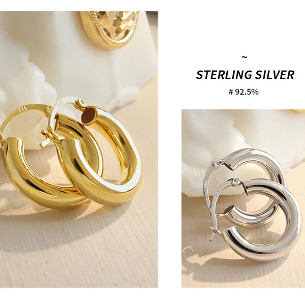 Kylie S925Silver Hoop Earrings - Image 7