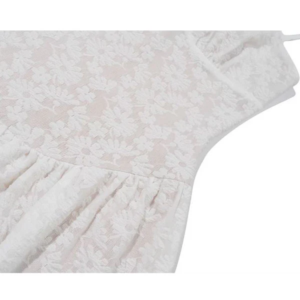 Kyuri White Texture Floral Print Maxi Dress - Image 10
