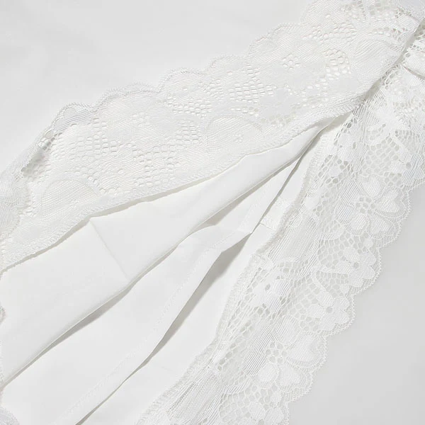Lalisa Lace Trim Ruched Front Mini Dress - Image 7