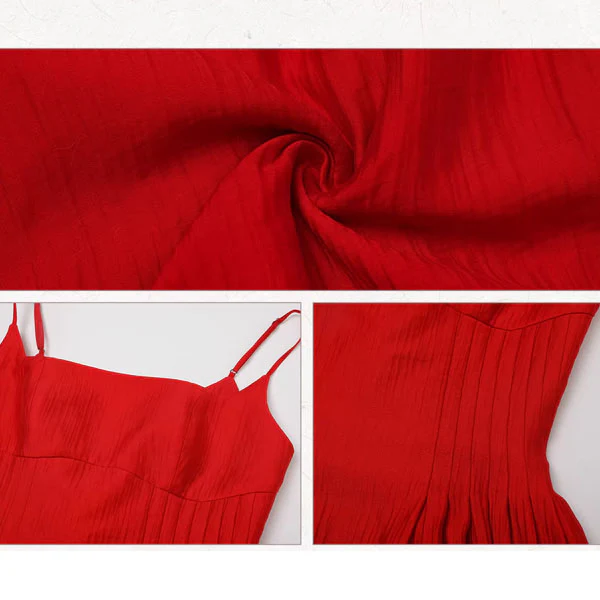 Laurie Scarlet Lace-Up Back Midi Dress - Image 9