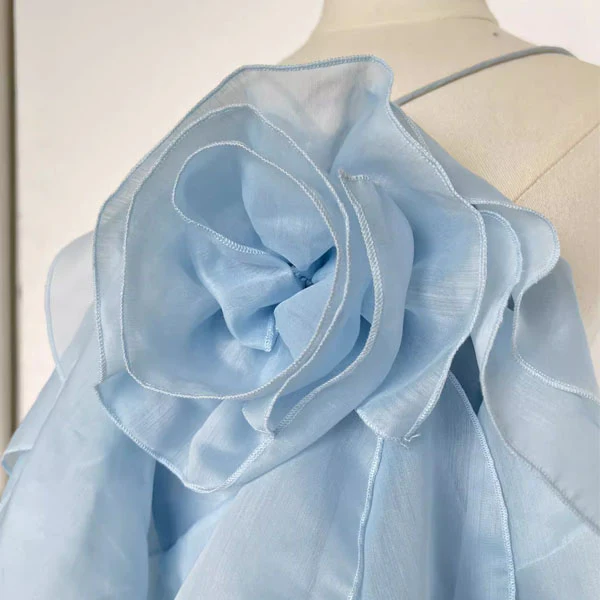 Lili Whimsical Layered Ruffles Halter Dress - Image 7
