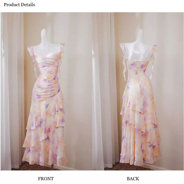 Liliette Romantic Pastel Floral Ruffles Maxi Dress - Image 9
