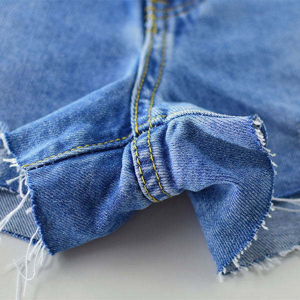 Lindsey Distressed Denim Shorts - Image 10