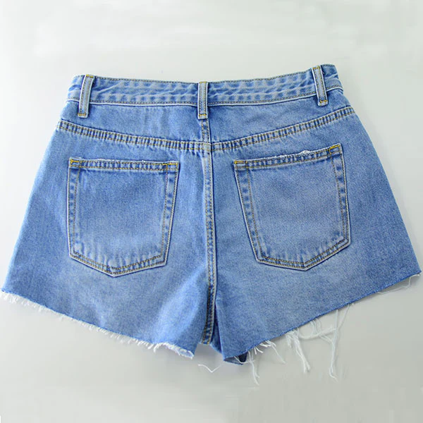 Lindsey Distressed Denim Shorts - Image 5