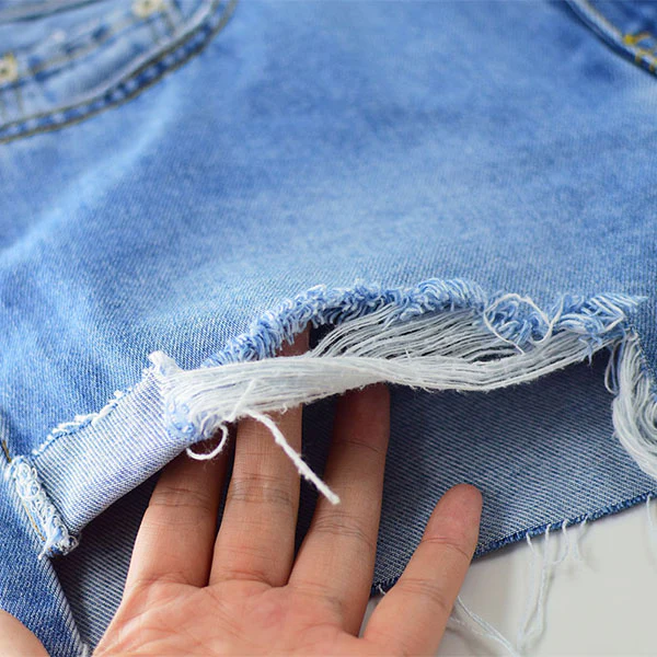 Lindsey Distressed Denim Shorts - Image 9