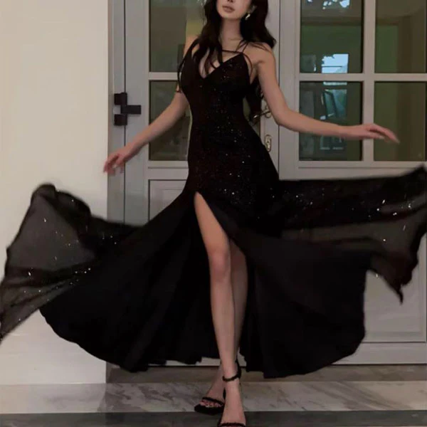 Lora Sparkle Lace Back Evening Dress - Image 13