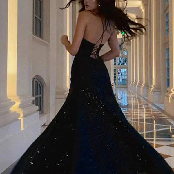 Lora Sparkle Lace Back Evening Dress - Image 14
