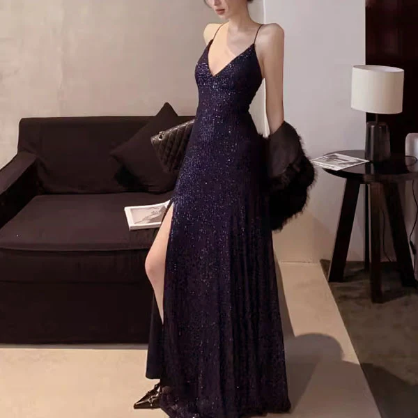 Lora Sparkle Lace Back Evening Dress - Image 6