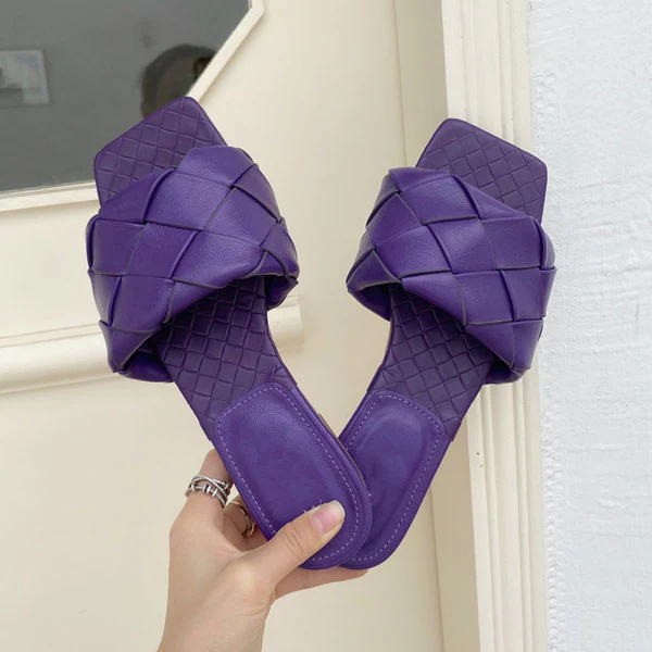Loran Quilt Square Toe Slide Sandals - Image 15