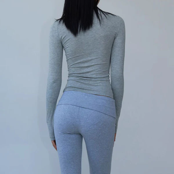 Lucia Long Sleeve Crew Neck Basic Top - Image 10