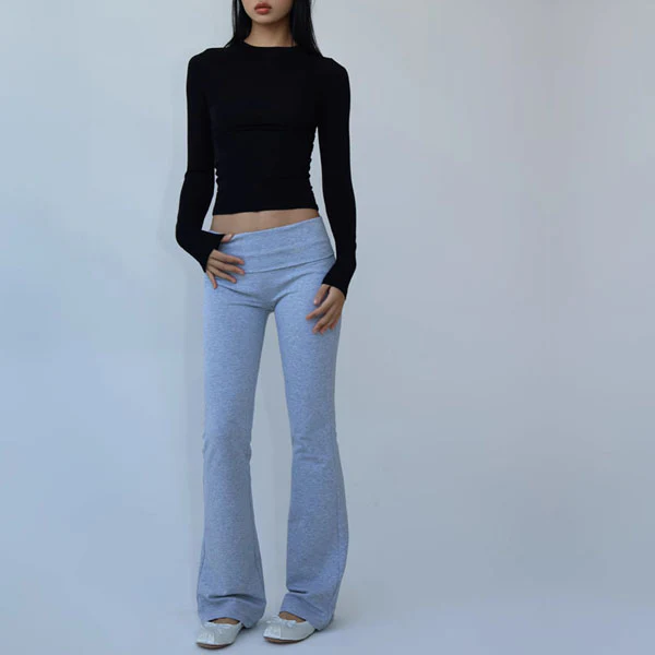 Lucia Long Sleeve Crew Neck Basic Top - Image 6