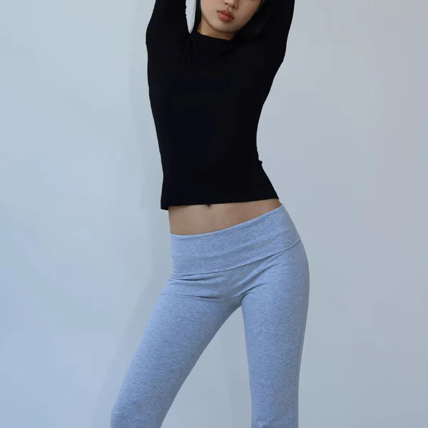 Lucia Long Sleeve Crew Neck Basic Top - Image 7
