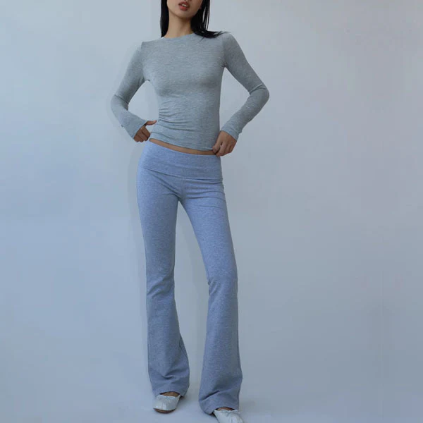 Lucia Long Sleeve Crew Neck Basic Top - Image 9