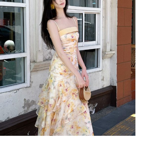 Lunaria Flora Celestial Tiered Ruffles Maxi Dress - Image 3