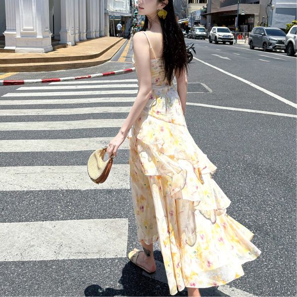 Lunaria Flora Celestial Tiered Ruffles Maxi Dress - Image 4