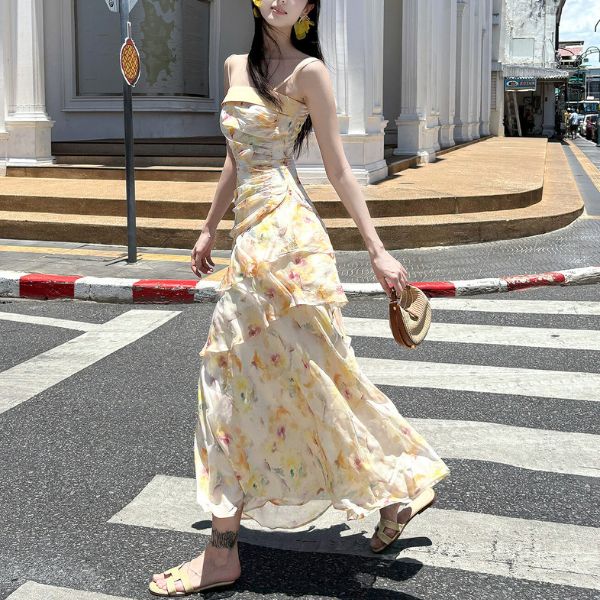 Lunaria Flora Celestial Tiered Ruffles Maxi Dress - Image 5