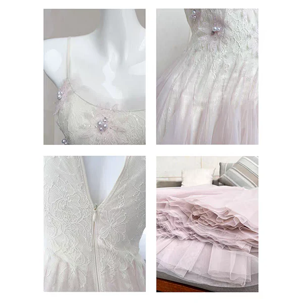 Lyra Romantic Lace Embellishment Tulle Evening Dress - Image 11