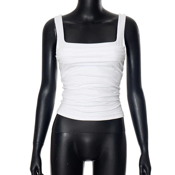 Madeline Ruched Front Tank Strap Top - Image 4