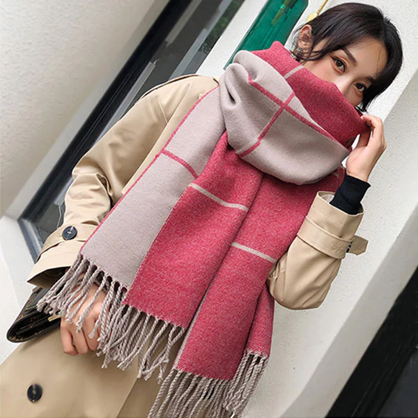 Maggie Plaid Tassel Shawl - Image 13