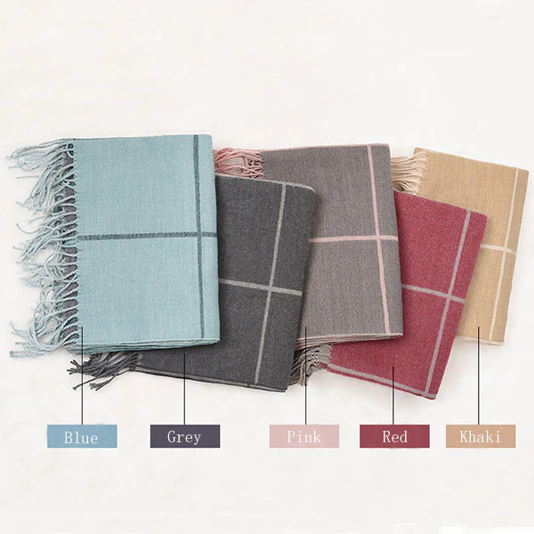 Maggie Plaid Tassel Shawl - Image 17