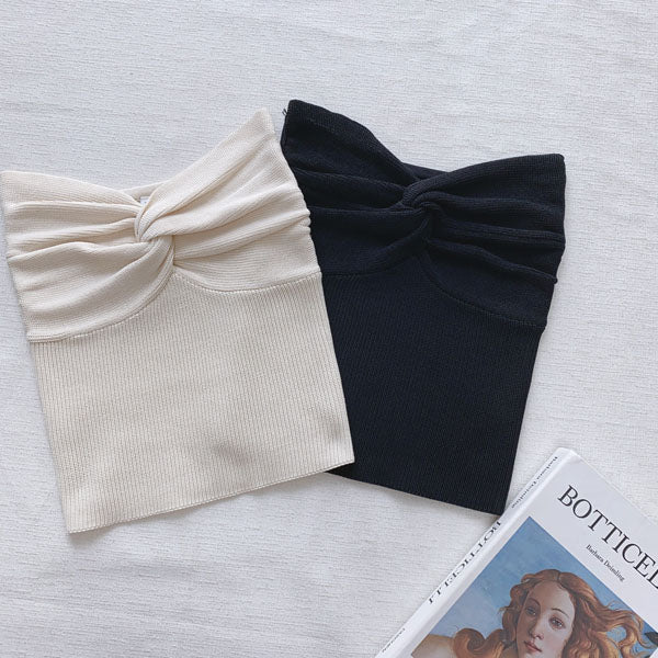 Maggie Twist Front Knit Tube Top - Image 13