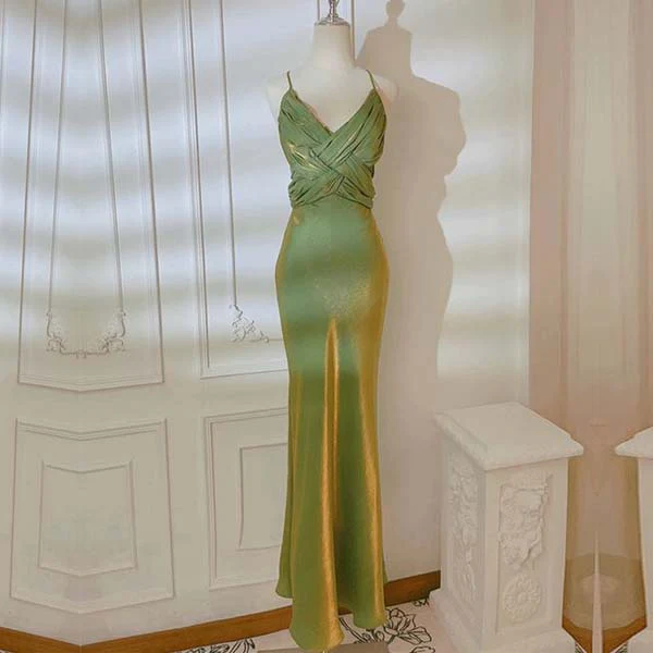 Marilyn Green Cross Back Evening Maxi Dress - Image 6