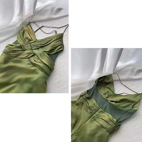 Marilyn Green Cross Back Evening Maxi Dress - Image 7