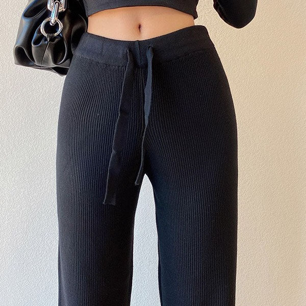 Marissa Ribbed Knit Wide Leg Pants - Image 11