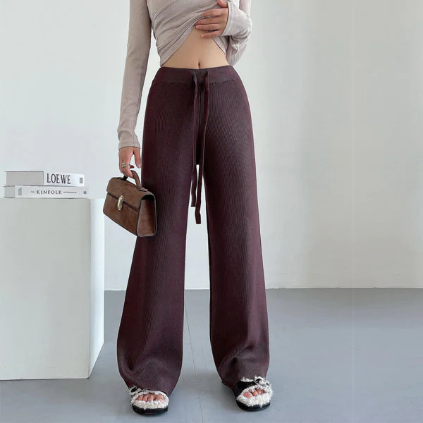 Marissa Ribbed Knit Wide Leg Pants - Image 14