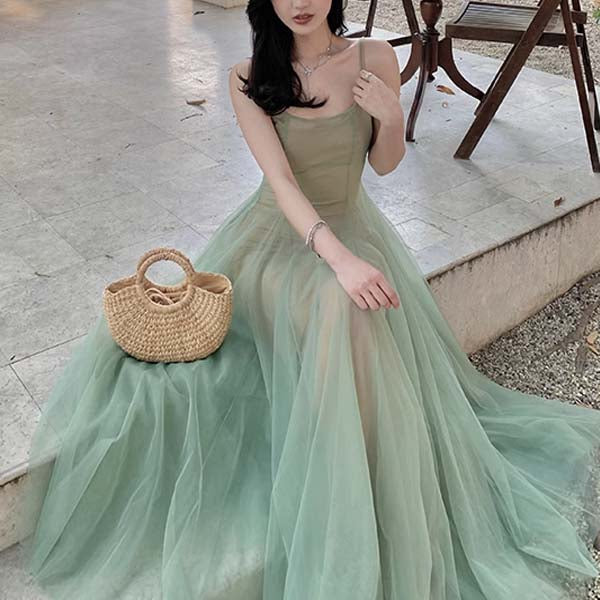 Marissa Tulle Mint Mesh Princess Dress - Image 3