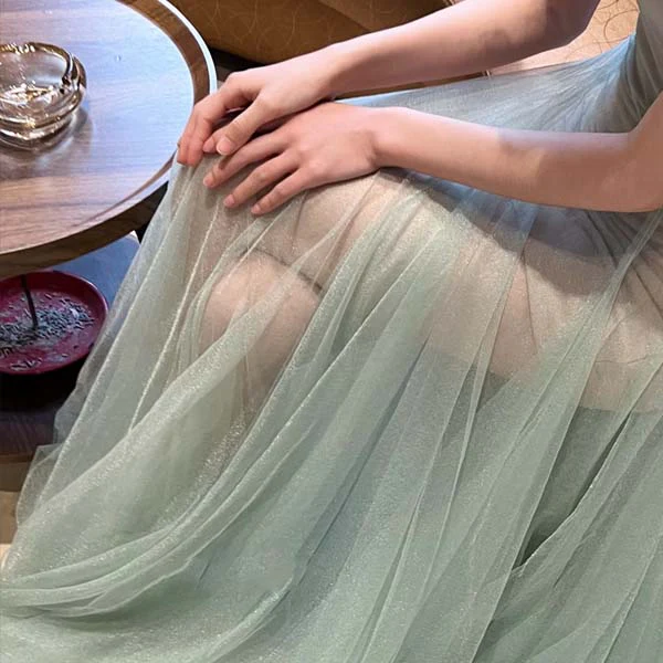 Marissa Tulle Mint Mesh Princess Dress - Image 5