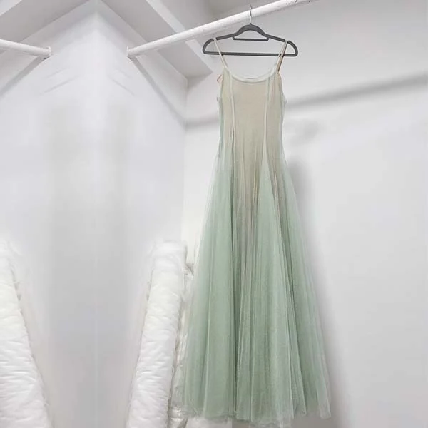 Marissa Tulle Mint Mesh Princess Dress - Image 8