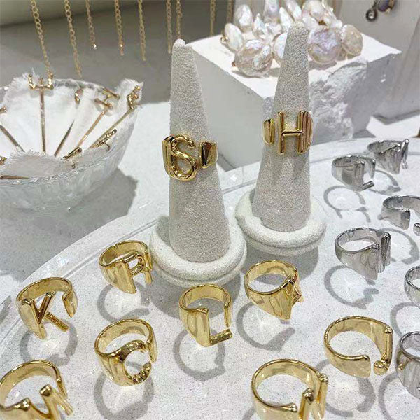 Melina Minimalist Name Initial Ring - Image 9
