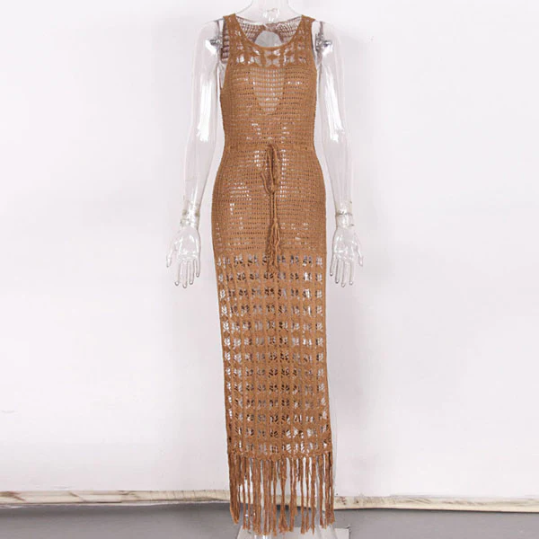 Melodie Sleeveless Crochet Maxi Swim Cover Up - Image 12