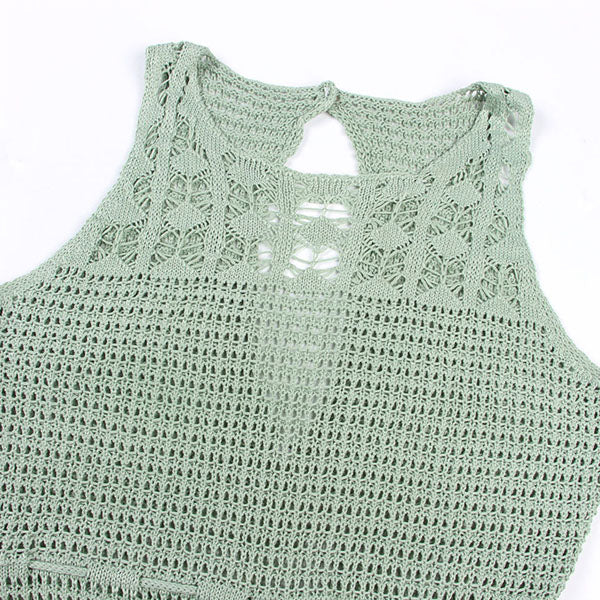 Melodie Sleeveless Crochet Maxi Swim Cover Up - Image 7