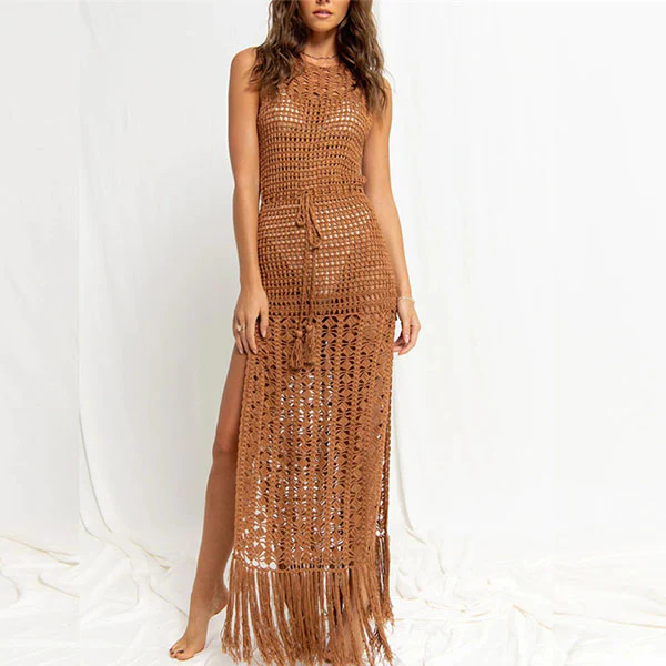 Melodie Sleeveless Crochet Maxi Swim Cover Up - Image 9