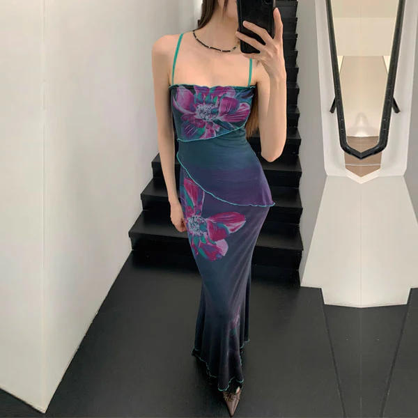 Merinda Floral Mermaid Maxi Dress - Image 11